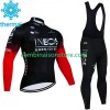 Maillot Cyclisme Hiver + Collant à Bretelles Ineos Grenadier 2023 Noir